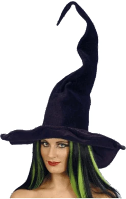 Smiffys Black Tall & Twisty Witch Hat