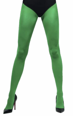 Smiffys Green Opaque Tights Accessory
