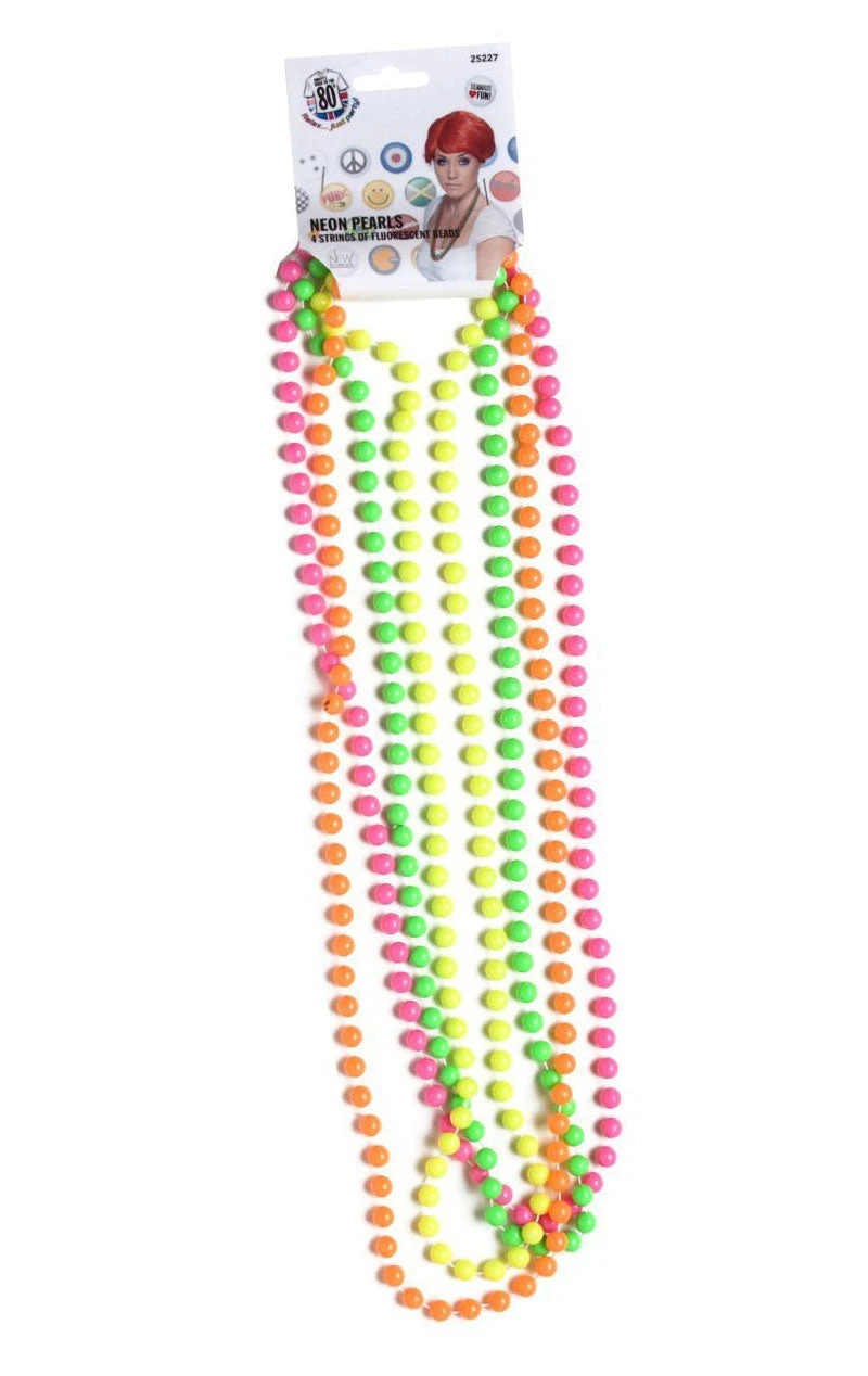 Smiffys Neon Party Beads Accessory 2 Smiffys Neon Party Beads Accessory - Image 2
