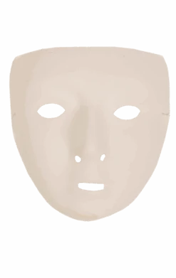 Smiffys White Robot Facepiece