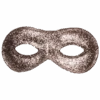 GENERIC Small Silver Glitter Domino Facepiece