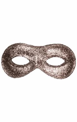 GENERIC Small Silver Glitter Domino Facepiece