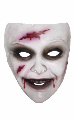 Ladies Transparent Zombie Facepiece