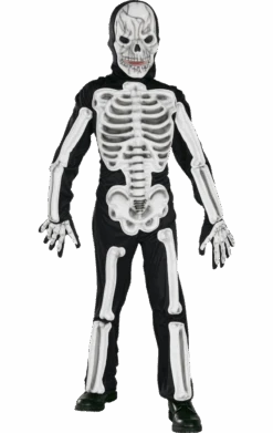 Kids Facepieceed Skeleton Costume
