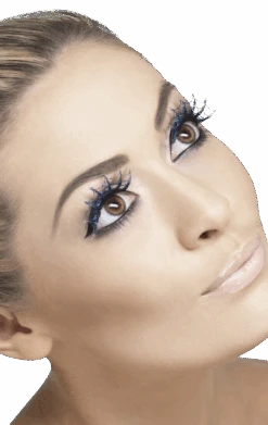 Smiffys Blue Glitter Web Eyelashes