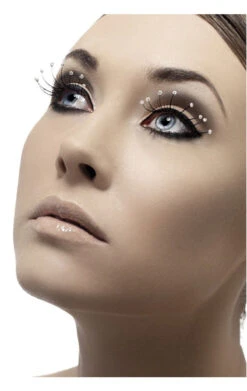 Smiffys Black Lashes With Droplets