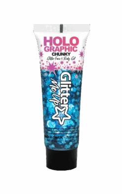 Blue Holographic Chunky Glitter Gel