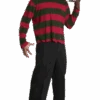 Mens Freddy Krueger Shirt With Facepiece Costume