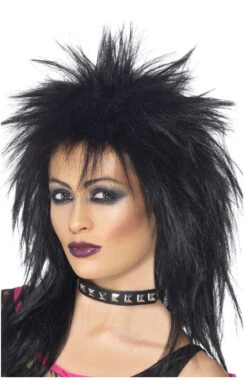 Smiffys Rock Diva Black Wig