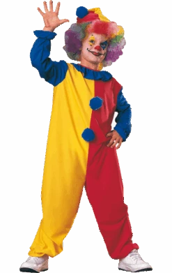 Kids Multicoloured Clown Costume