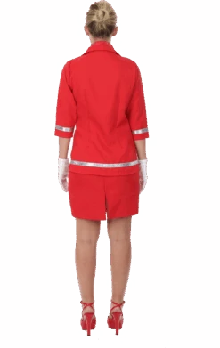 Womens Red Air Hostess Costume -Halloween Costume Shop 00011704a02