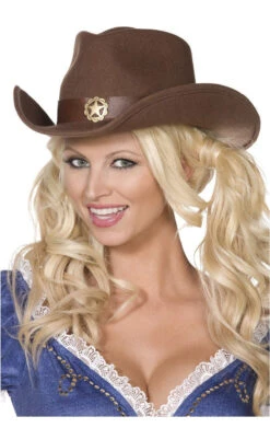 Smiffys Brown Wild West Cowgirl Hat