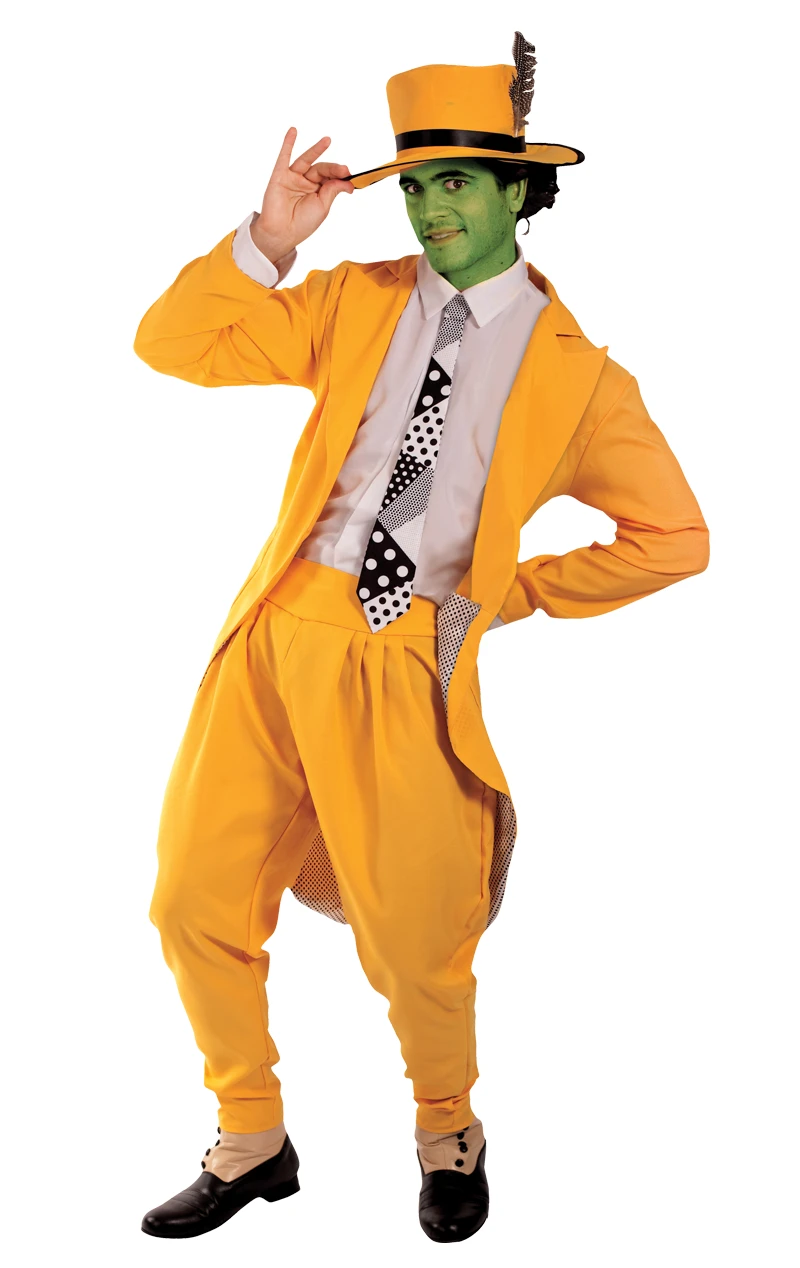 Mens Manic Superhero Jim Carrey Costume 1 Mens Manic Superhero Jim Carrey Costume