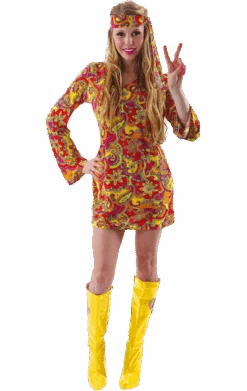 Ladies 60s Hippie Costume