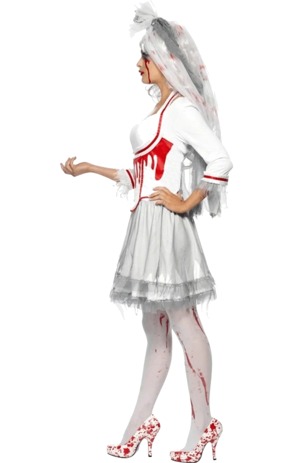 Smiffys Womens Halloween Bleeding Bride Costume 2 Smiffys Womens Halloween Bleeding Bride Costume - Image 2
