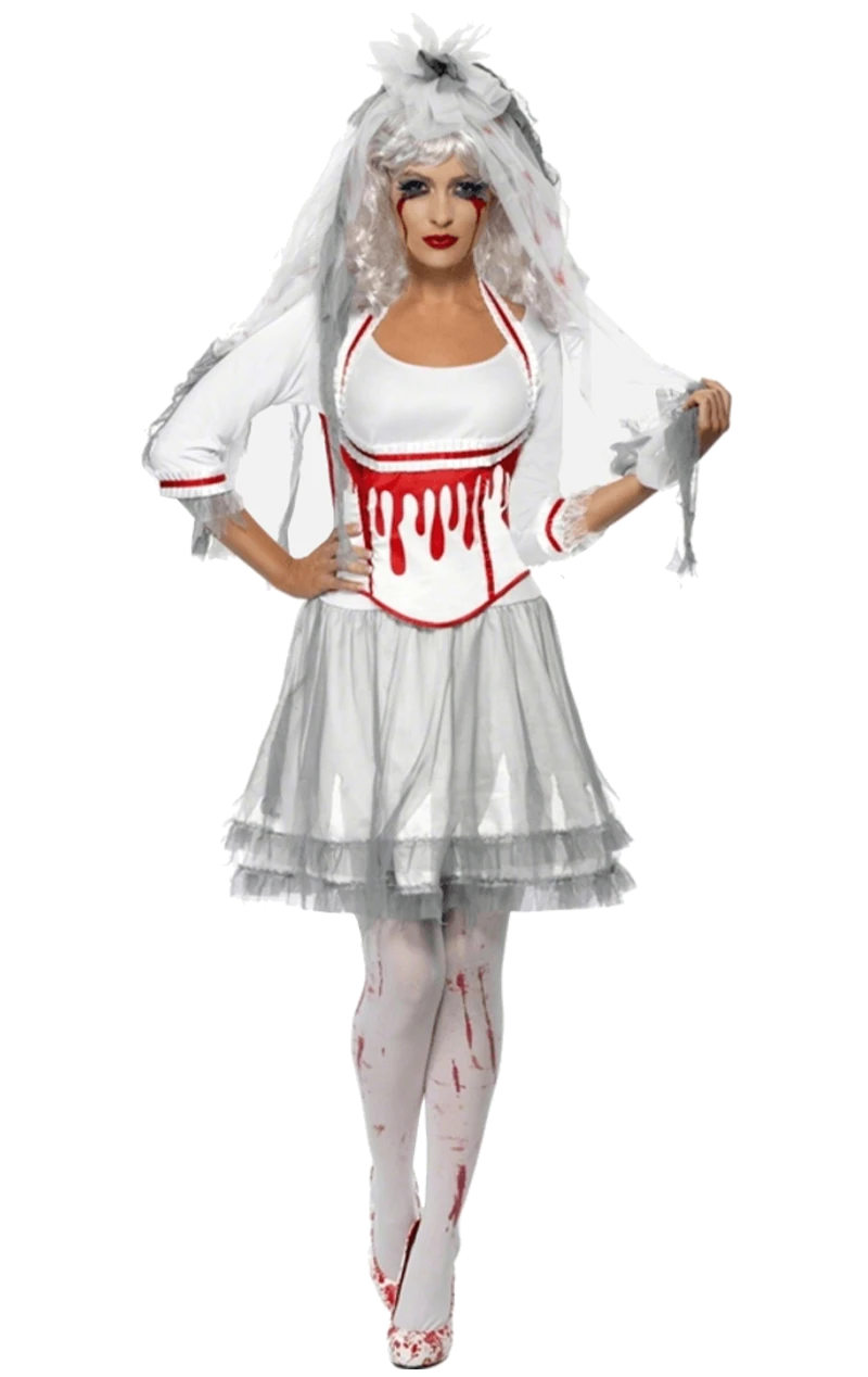 Smiffys Womens Halloween Bleeding Bride Costume 1 Smiffys Womens Halloween Bleeding Bride Costume