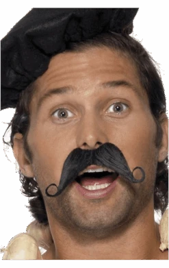 Smiffys Frenchman Black Moustache