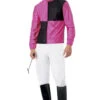 Smiffys Mens Pink And Black Jockey Costume