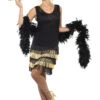 Smiffys Golden Fringe Flapper Dress
