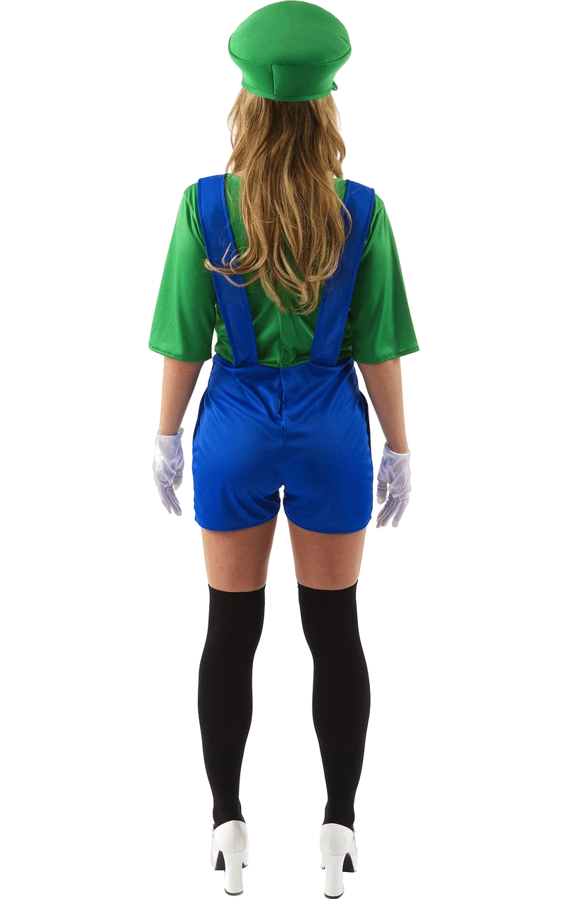 Adult Womens Luigi Costume 3 Adult Womens Luigi Costume - Image 3