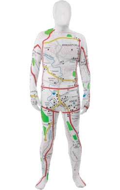 Rude Map Body Suit Costume