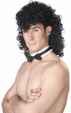 Male Stripper Wig & Collar