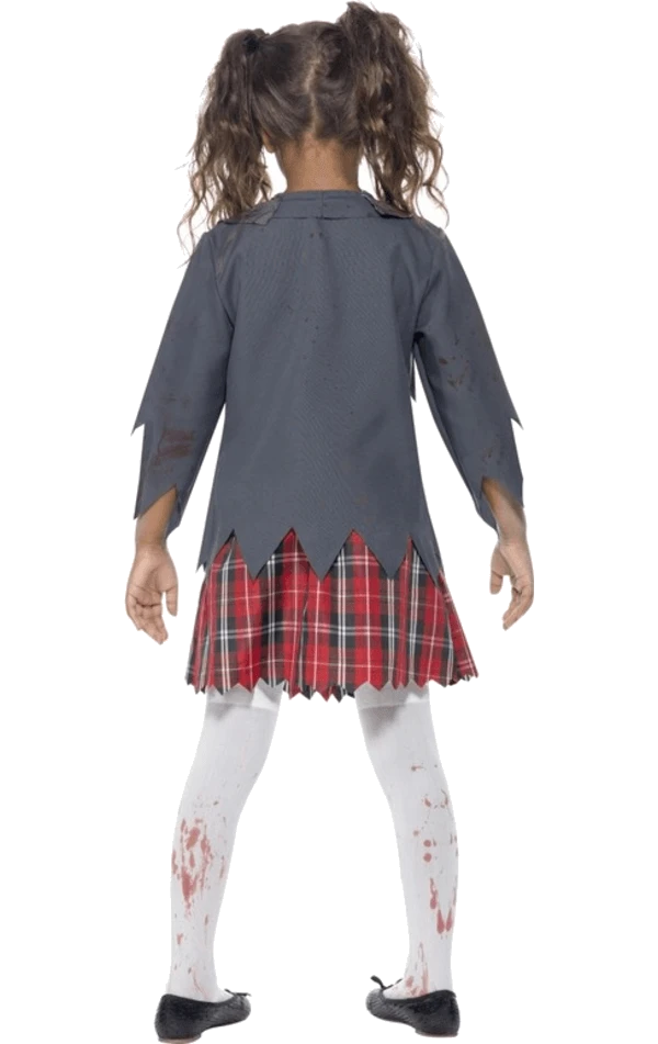 Smiffys Kids Zombie School Girl Costume 3 Smiffys Kids Zombie School Girl Costume - Image 3