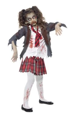 Smiffys Kids Zombie School Girl Costume