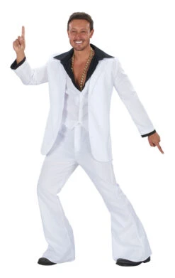 Adult 1970s White Suit Costume