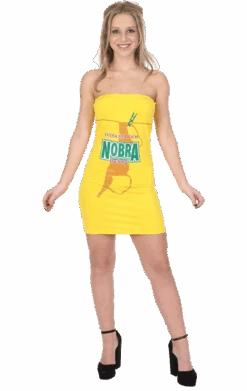 Womens No Bra Beer Costume