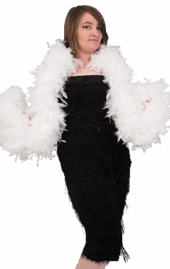 GENERIC White Feather Boa Accessory
