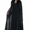Full Length Black Hooded Cloak