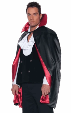Reversible Black And Red Cape