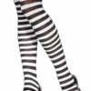 Smiffys Black & White Striped Stockings