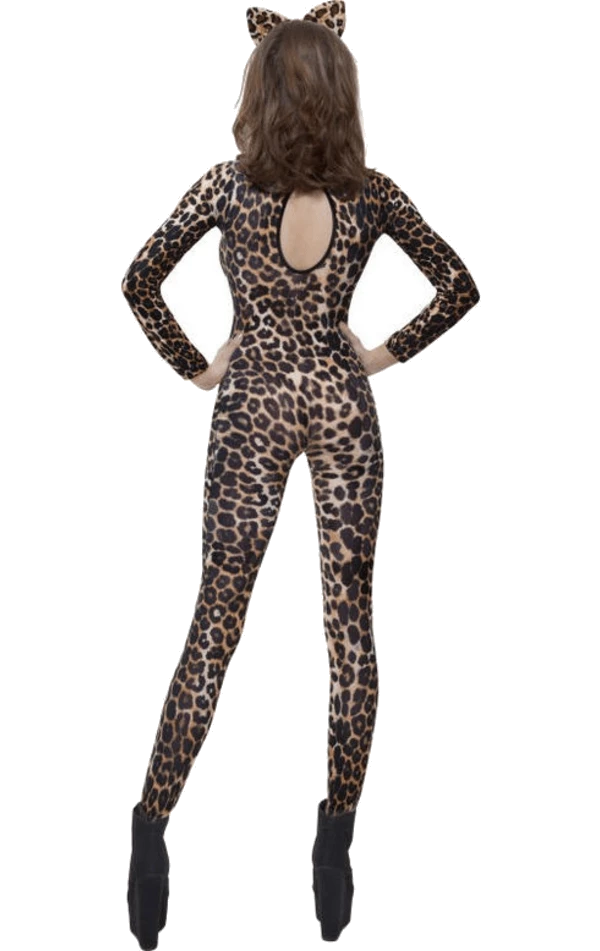 Smiffys Leopard Print Bodysuit Costume 2 Smiffys Leopard Print Bodysuit Costume - Image 2