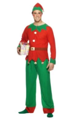 Smiffys Mens Festive Elf Costume