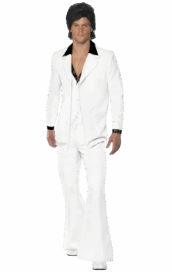 Smiffys 1970s White Suit Costume