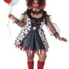GENERIC Womens Plus Size Twisted Clown Costume