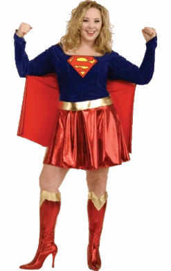 Womens Plus Size Supergirl Costume