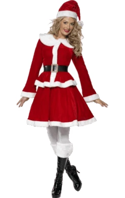 Smiffys Womens Miss Santa Costume