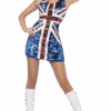 Smiffys Womens Sequin Union Jack Costume
