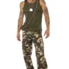 Smiffys Mens Khaki Camo Soldier Costume