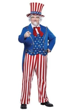 GENERIC Adult Uncle Sam Plus Size Costume
