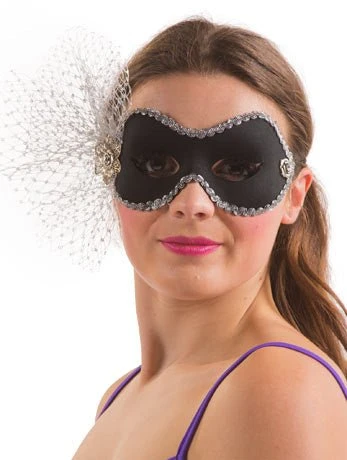 GENERIC Black And Silver Masquerade Facepiece 1 GENERIC Black And Silver Masquerade Facepiece