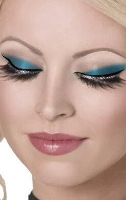 Smiffys Black Diamante Eyelashes