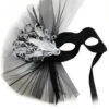 GENERIC Black & White Masquerade Facepiece