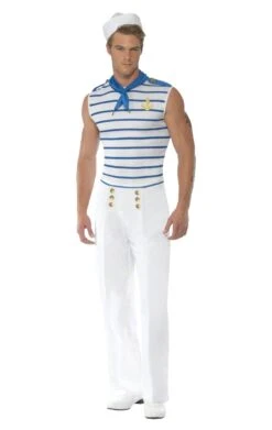 Smiffys Mens Fever French Sailor Costume