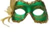 GENERIC Green And Gold Masquerade Mask