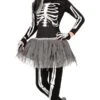 Palmer Girls Grey Tutu Skeleton Costume