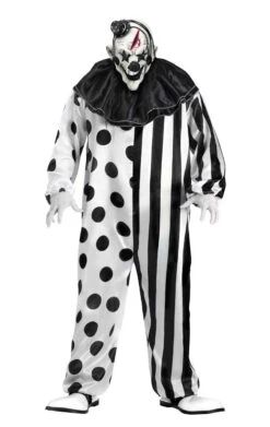 Palmer Mens Monochrome Killer Clown Costume